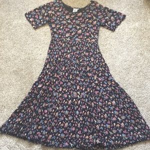 Black print maxi dress